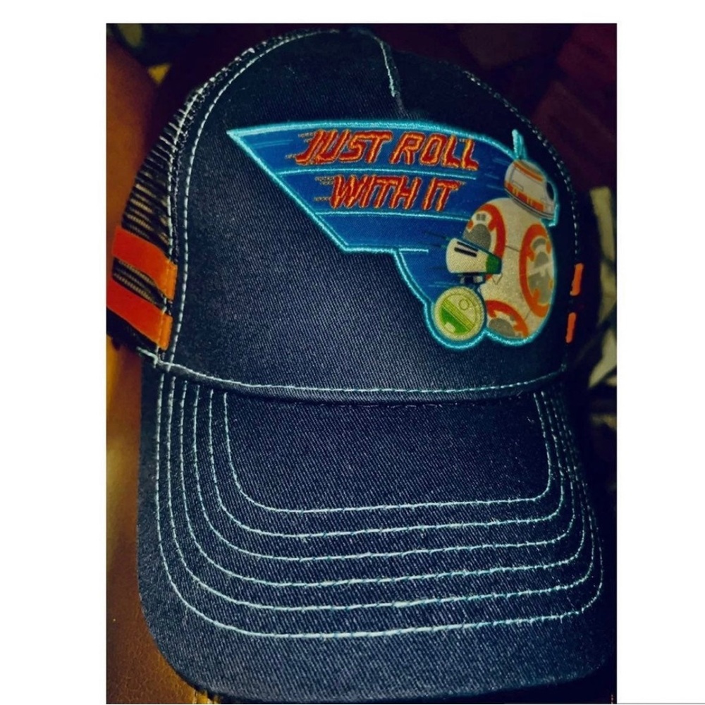 Disney Star Wars Bb-8 "Just Roll with it" Baseball Hat Cap Brand New Youth Size